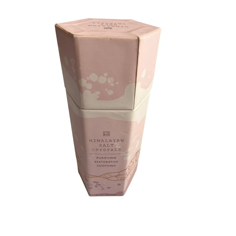 Himalayan Salt Crystals In Pink Hexagonal Box